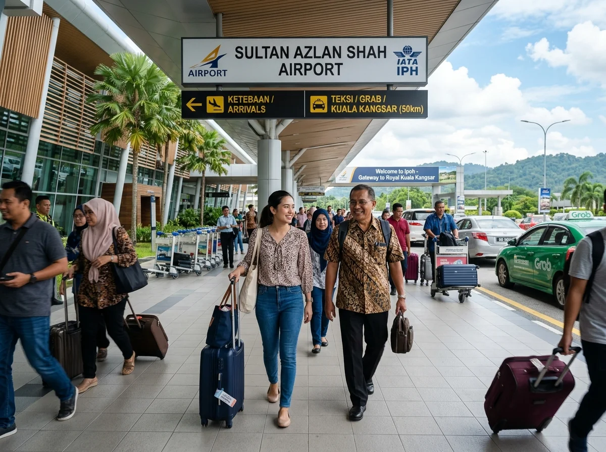 Lapangan Terbang Sultan Azlan Shah Ipoh sebagai pintu masuk terdekat