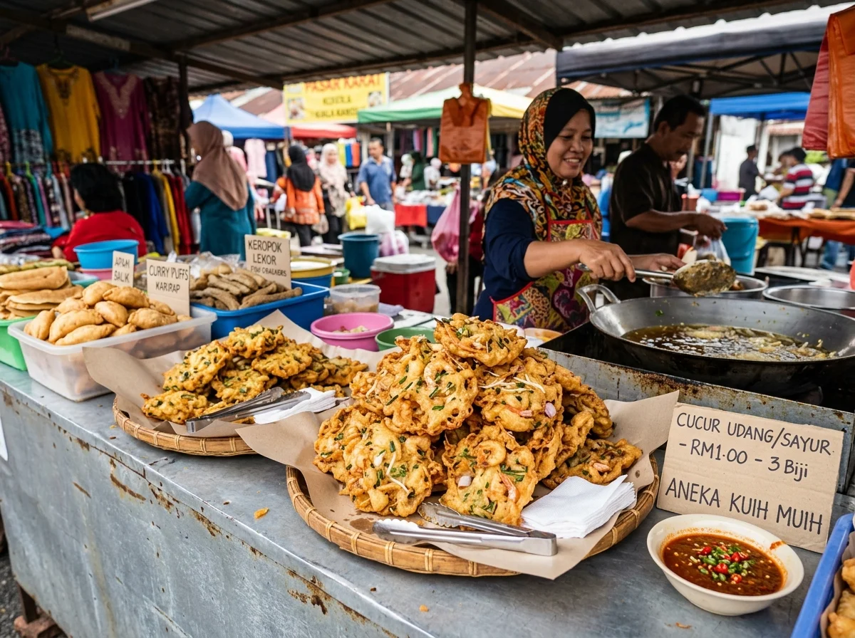 Cucur dan juadah pasar tempatan Kuala Kangsar
