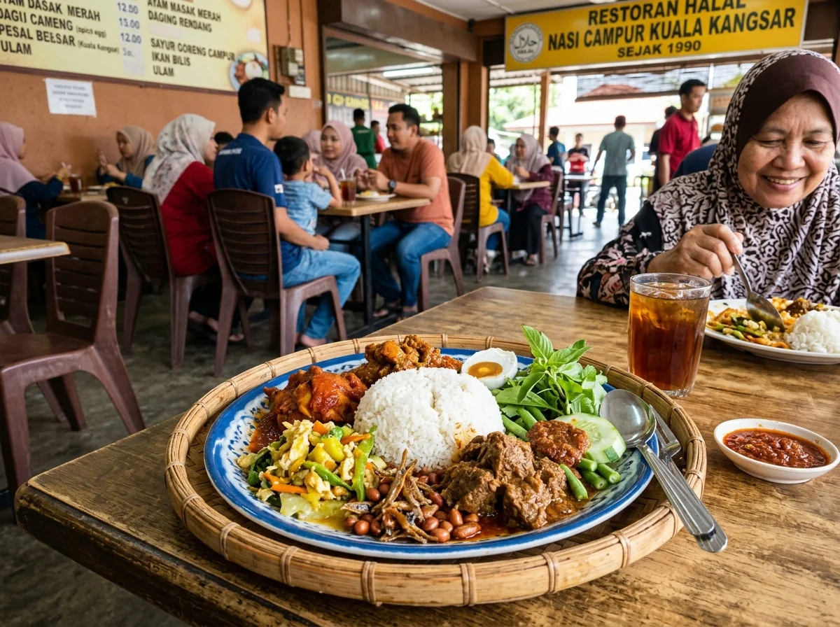 Nasi campur dan hidangan Melayu halal Kuala Kangsar