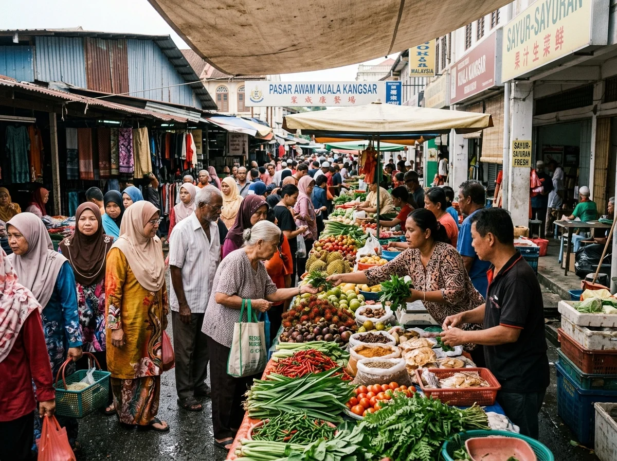 Pasar dan gerai tempatan pekan diraja Kuala Kangsar