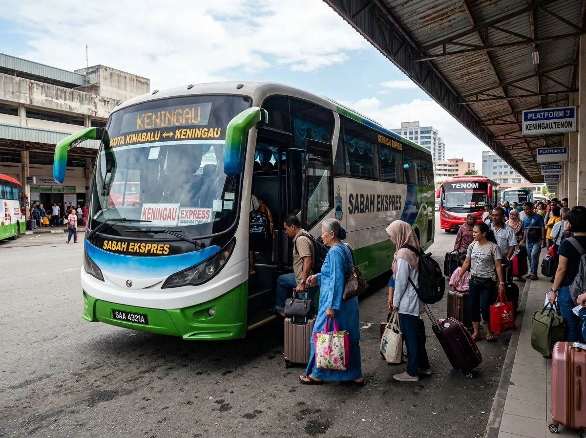 Bas Tung Ma Express ke Keningau dari Terminal Padang Merdeka