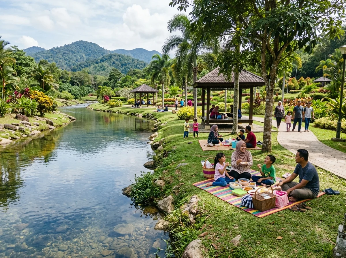 Berkelah keluarga di Taman Bandukan