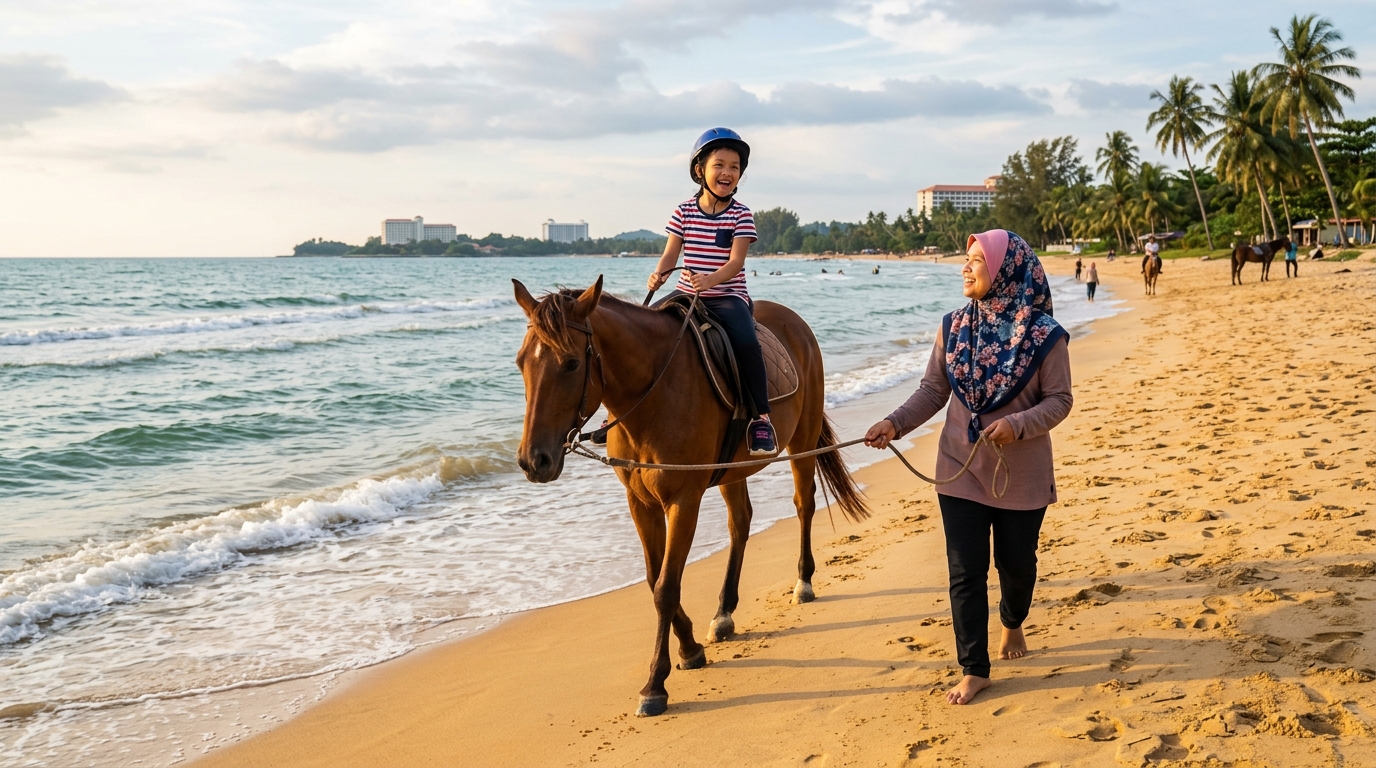 Menunggang Kuda di Pantai Port Dickson