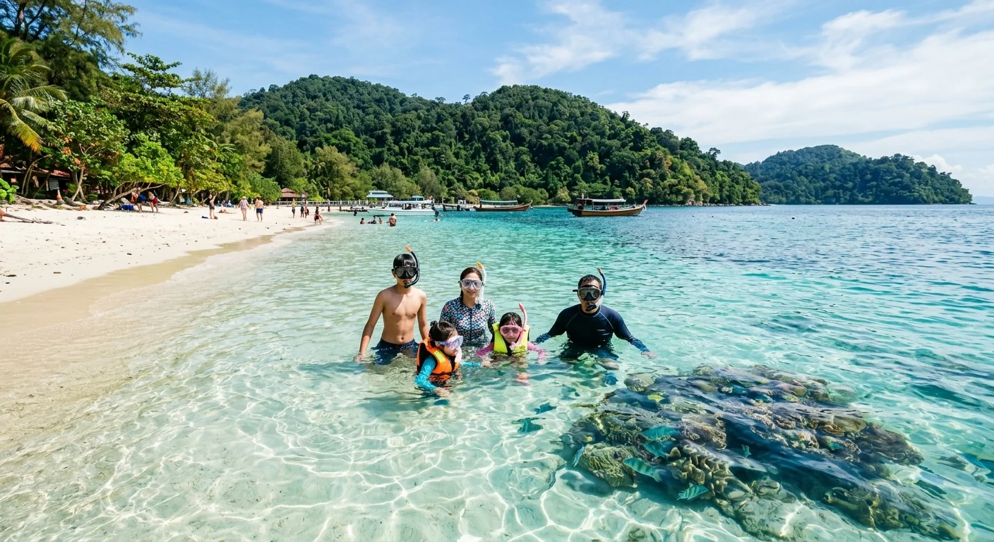 Pulau Sapi Taman Tunku Abdul Rahman Kota Kinabalu — snorkeling dan pasir putih