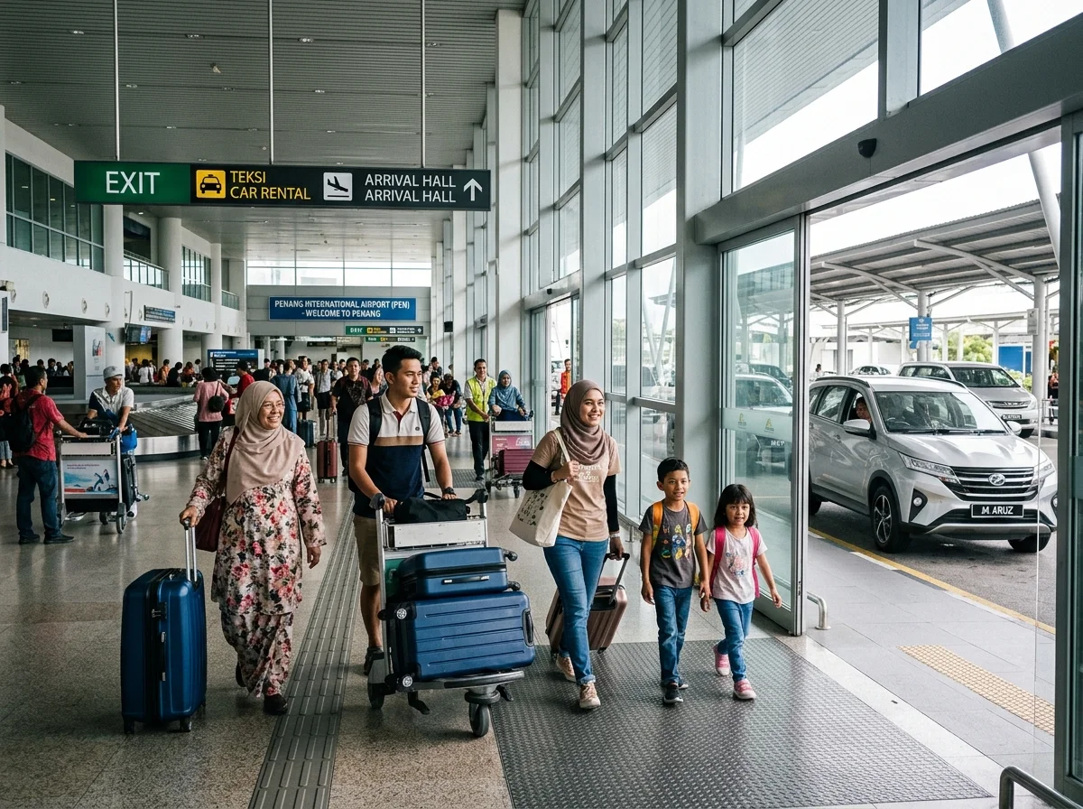 Tiba di Lapangan Terbang Antarabangsa Pulau Pinang menuju Kulim