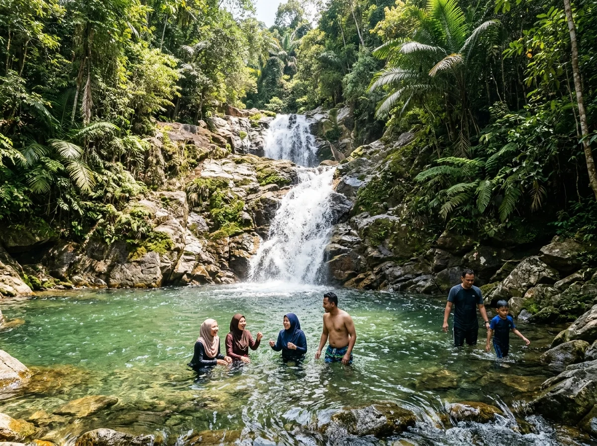 Air Terjun Junjong dengan kolam semula jadi dekat Kulim