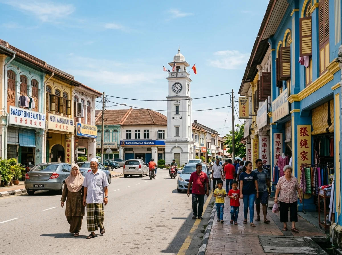 Pekan lama Kulim dan Menara Jam Kemerdekaan