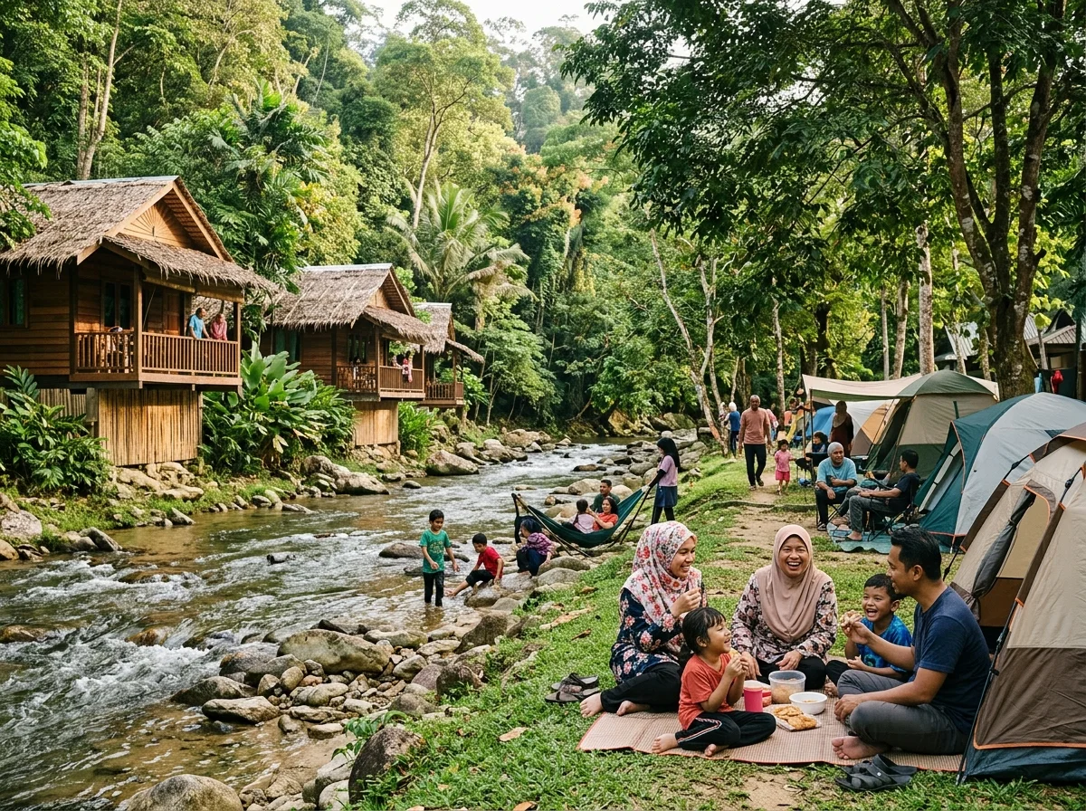 Chalet dan aktiviti eko di Sungai Sedim