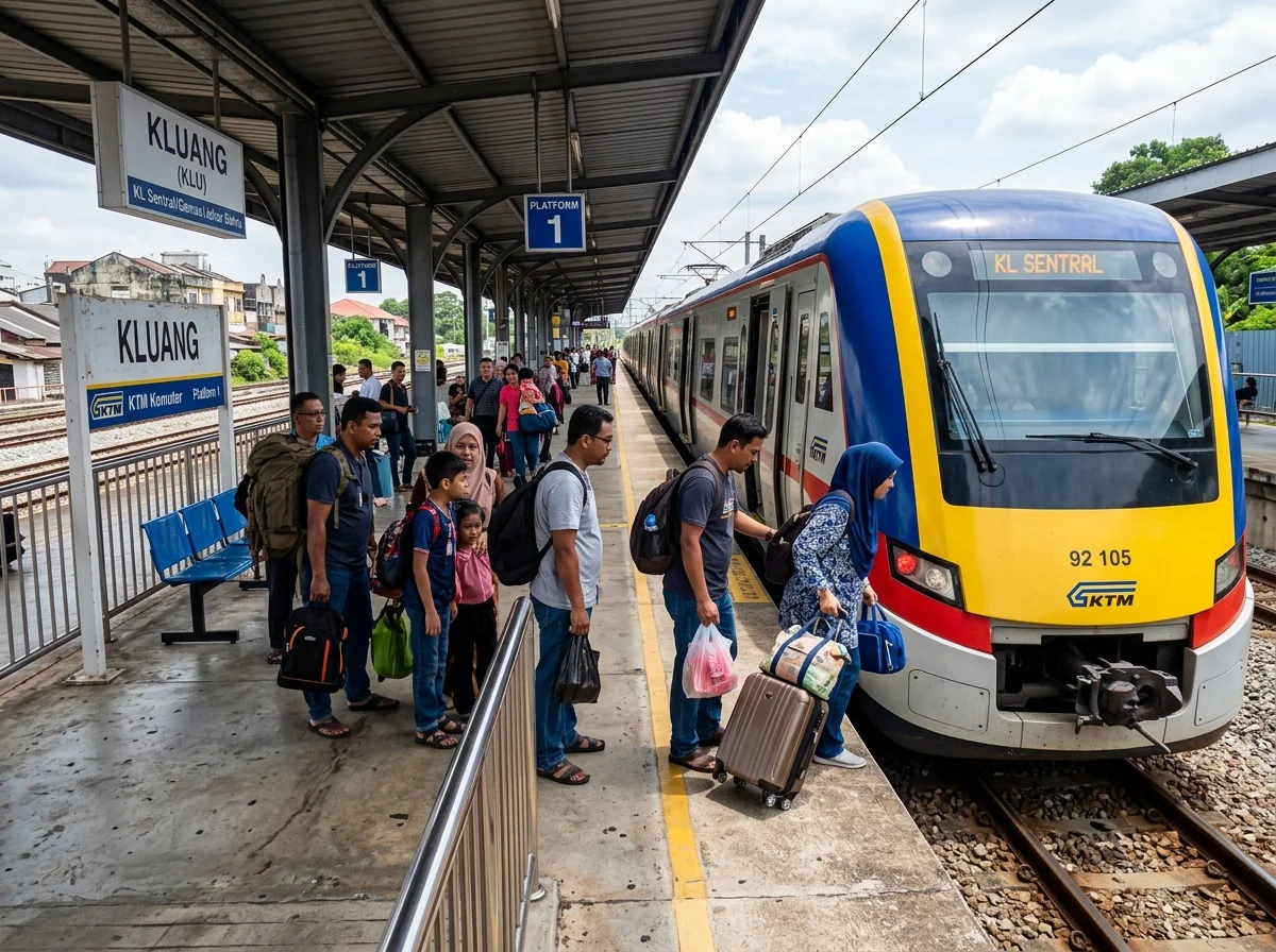 Tren KTM Komuter di stesen Kluang