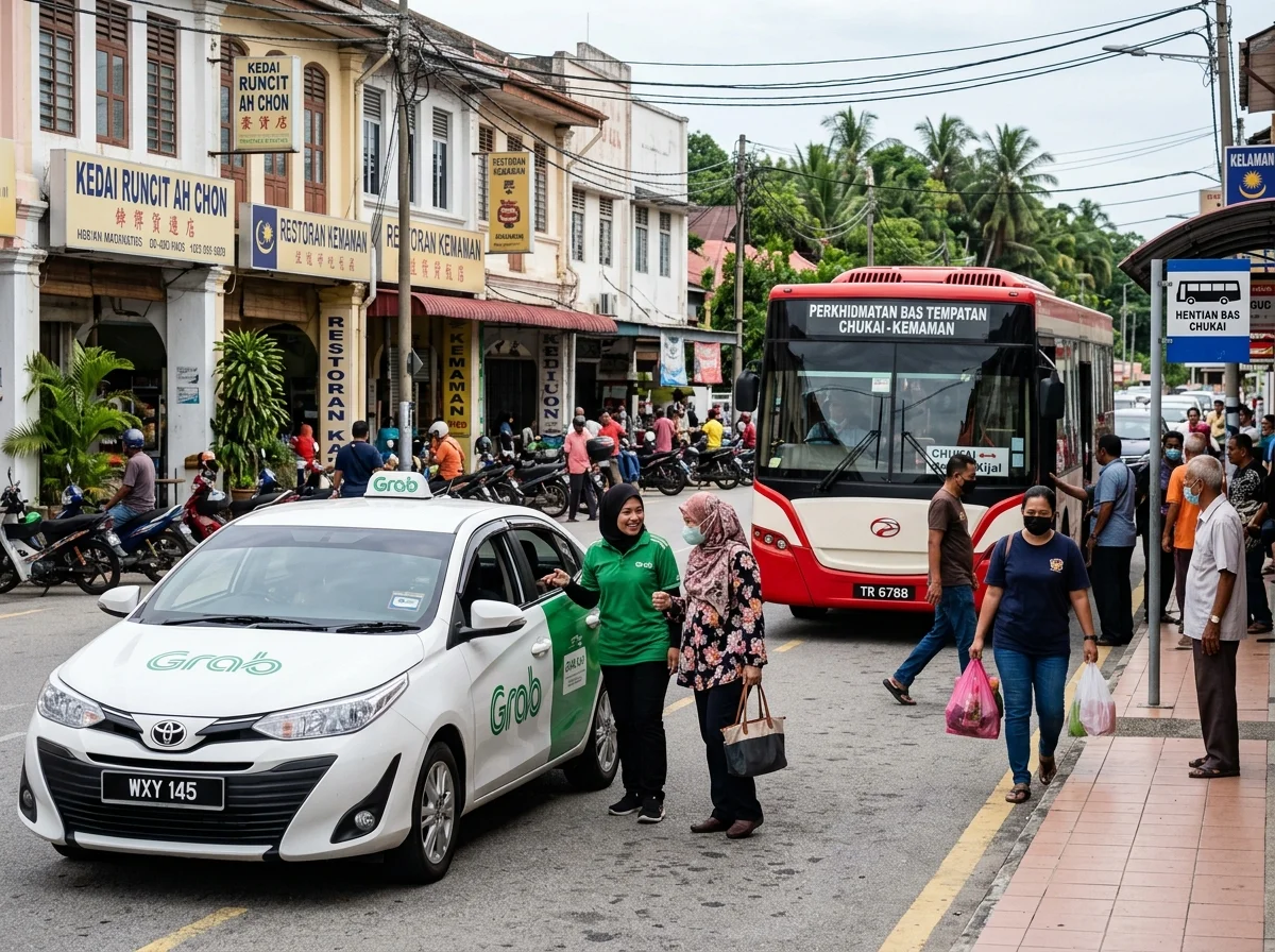 Grab dan pengangkutan tempatan di Bandar Chukai
