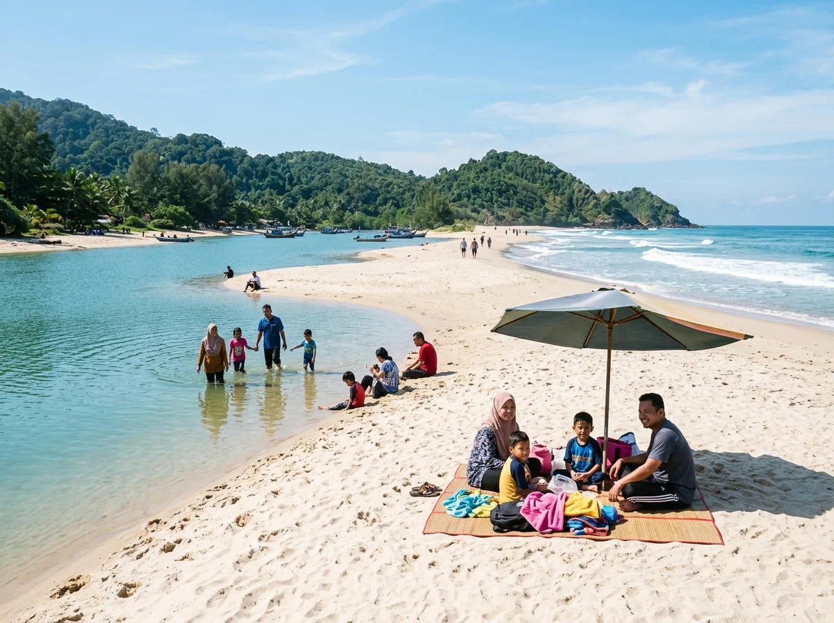 Hari 2 di pantai Kemaman dan beli buah tangan