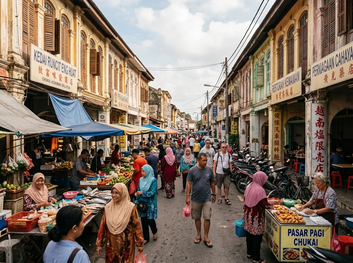 Kedai buah tangan di pekan lama Chukai