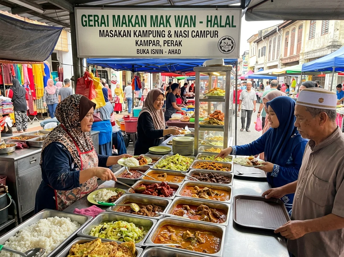 Pilihan makanan halal di Kampar