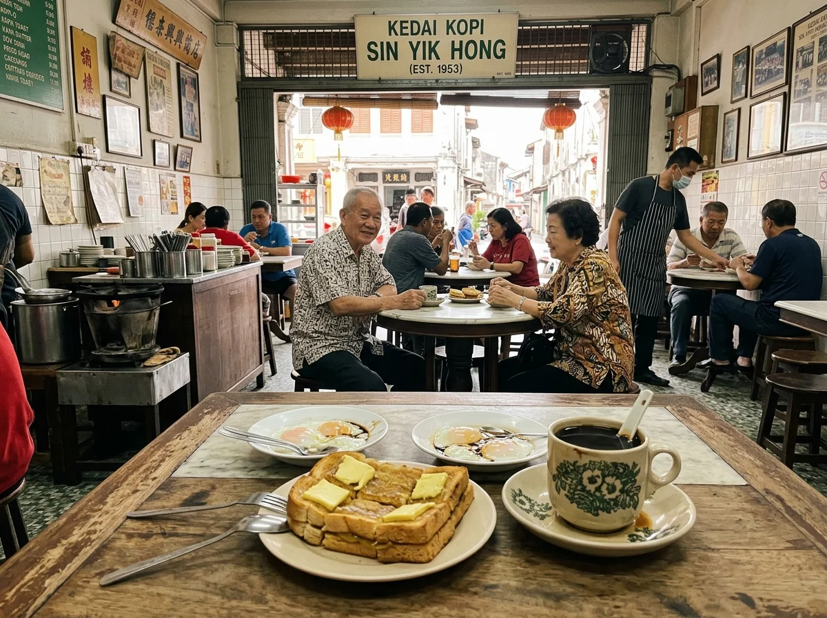 Kedai kopi lama di Pekan Lama Kampar