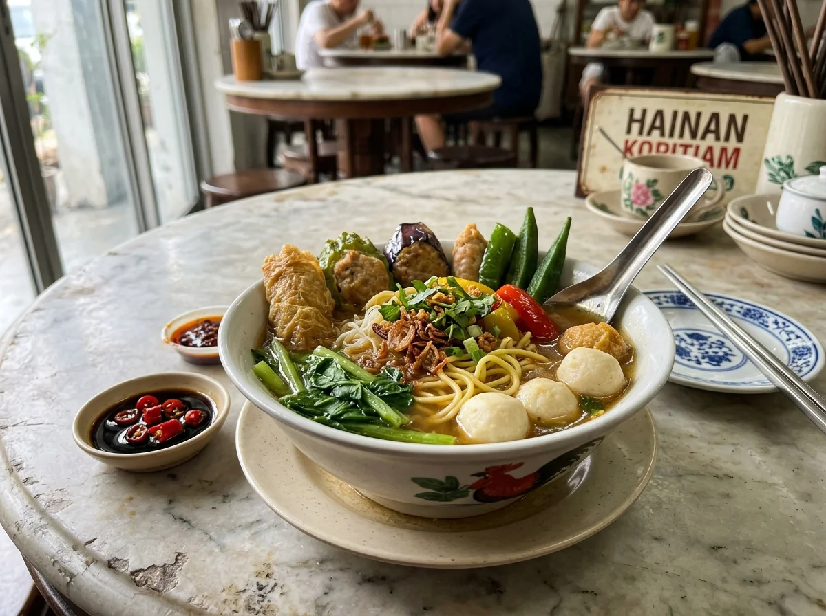 Yong tau foo dan mi gaya Kampar