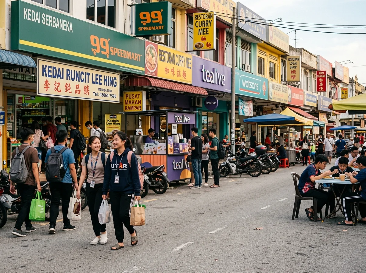 Kedai keperluan harian sekitar UTAR Kampar