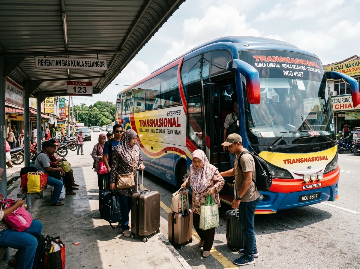 Bas ke pekan Kuala Selangor dari terminal KL