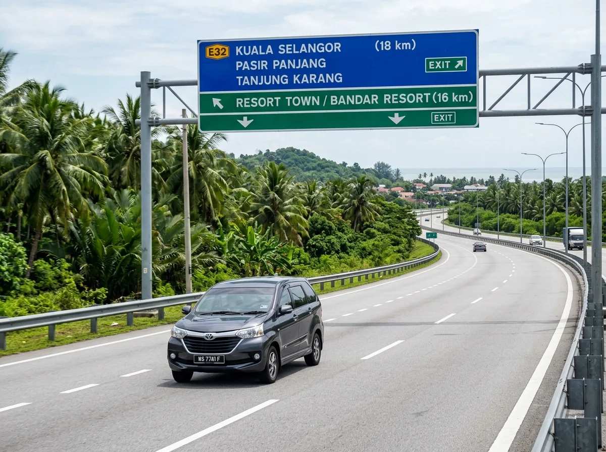 Memandu ke Kuala Selangor ikut lebuhraya dari KL