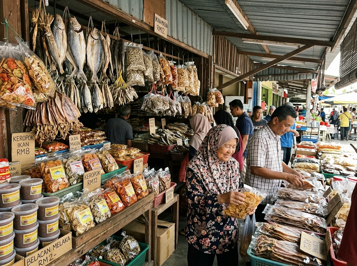 Produk laut kering Pasir Penambang untuk buah tangan