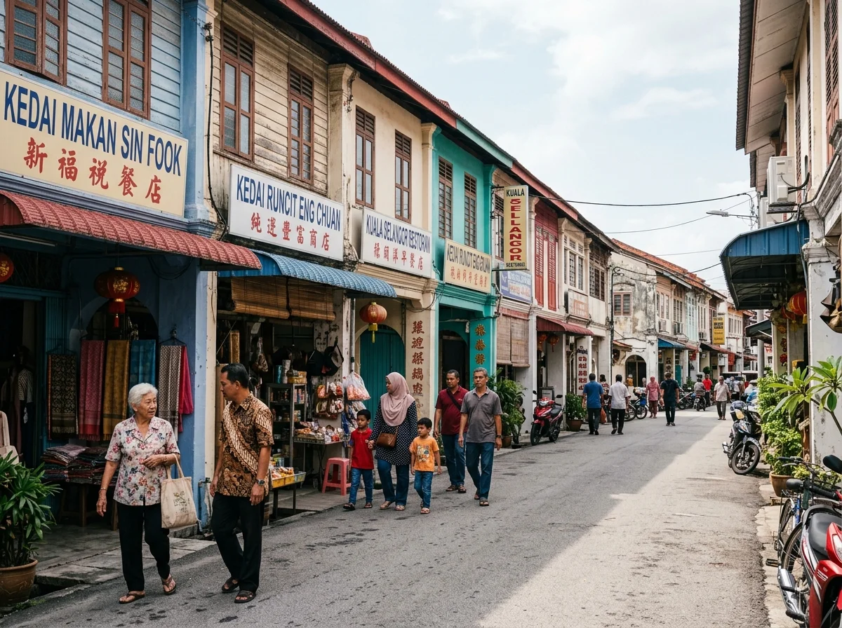 Suasana bandar bersejarah pekan lama Kuala Selangor