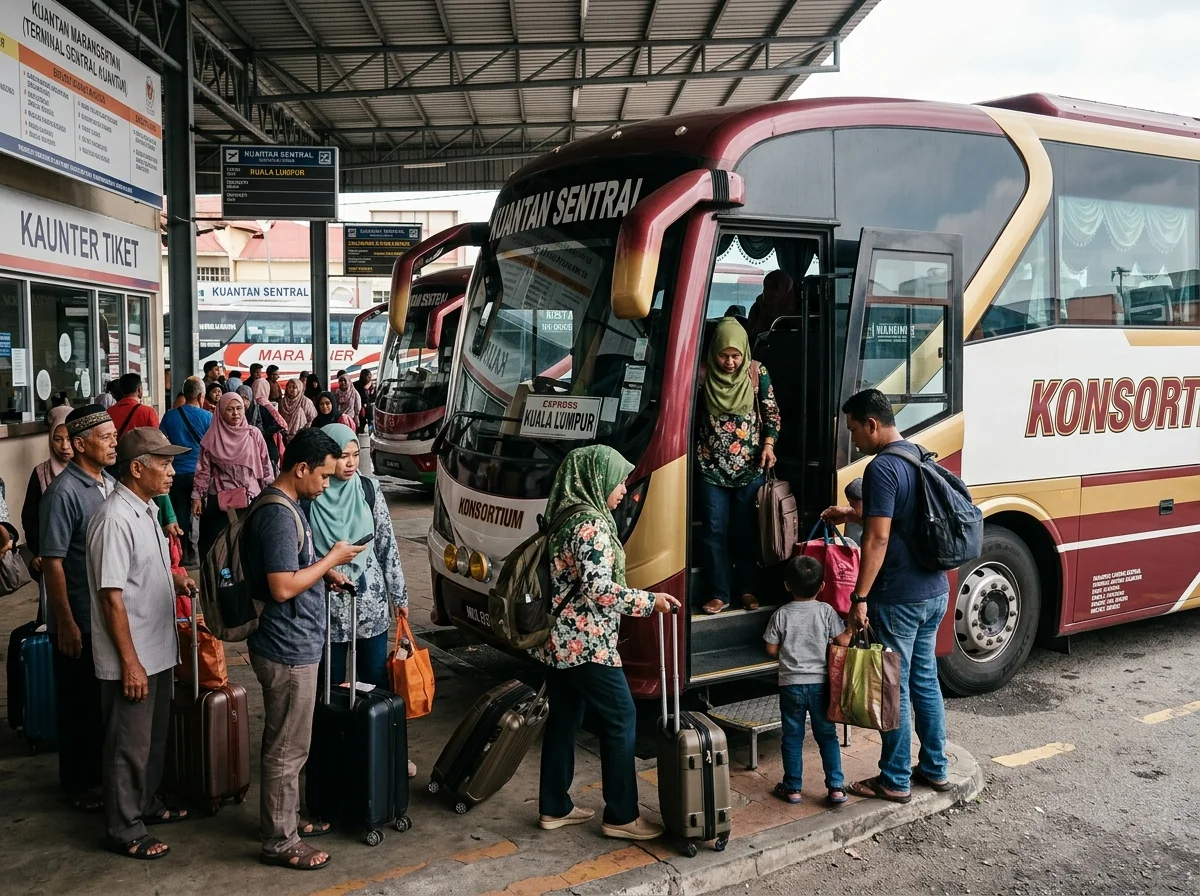 Bas ekspres di Terminal Kuantan Sentral