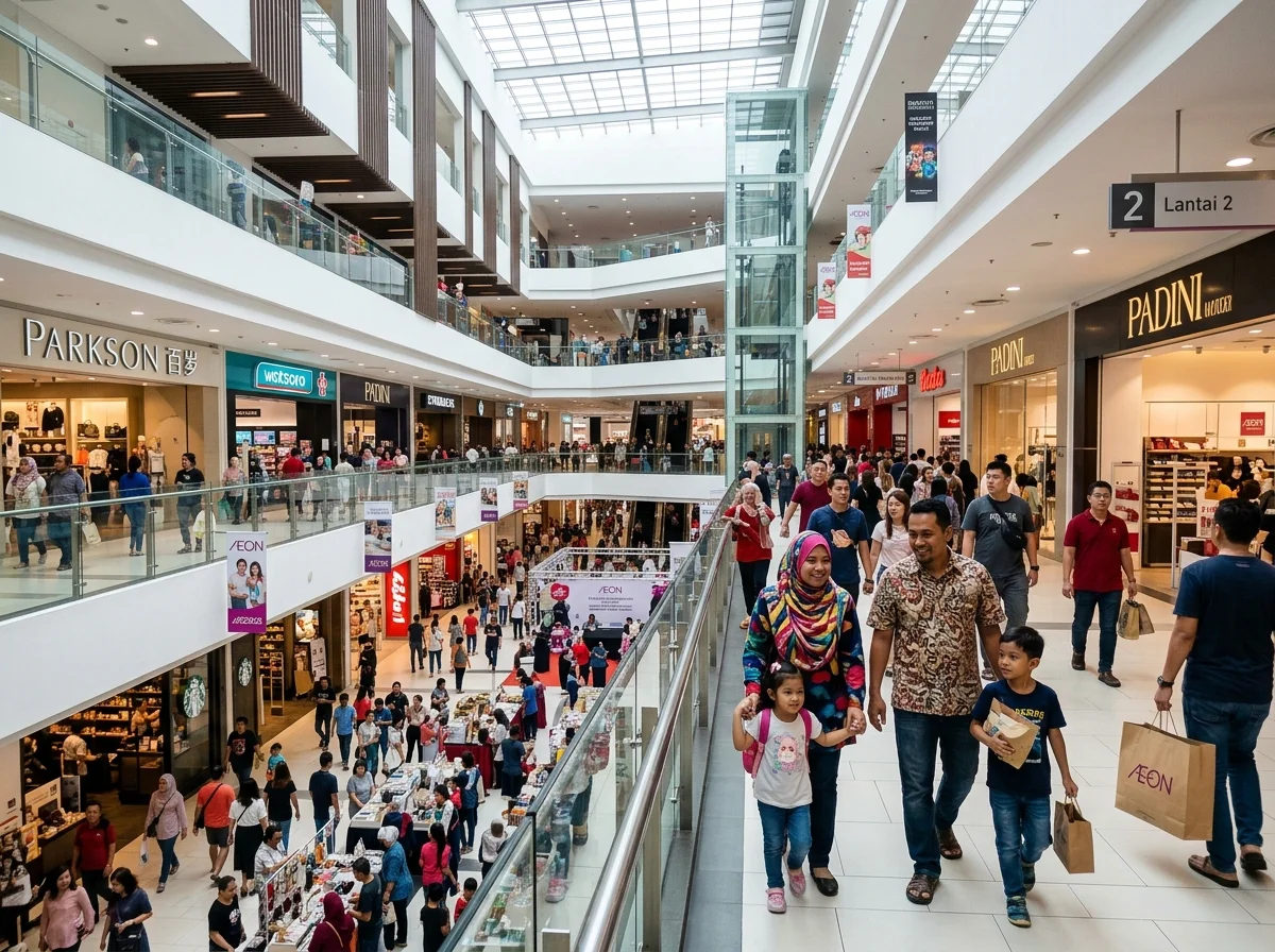 Berjaya Megamall Kuantan dengan pelbagai kedai