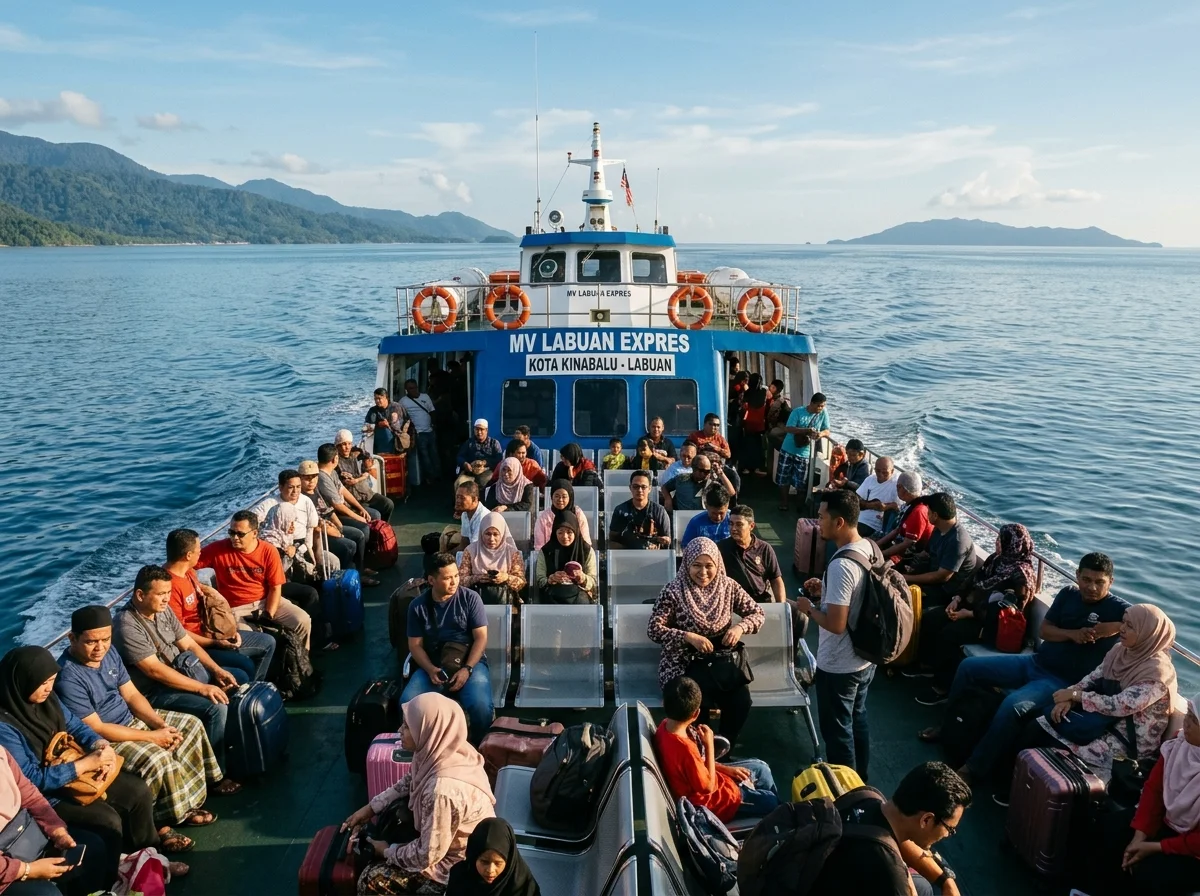Feri penumpang dari Pelabuhan Kota Kinabalu ke Labuan