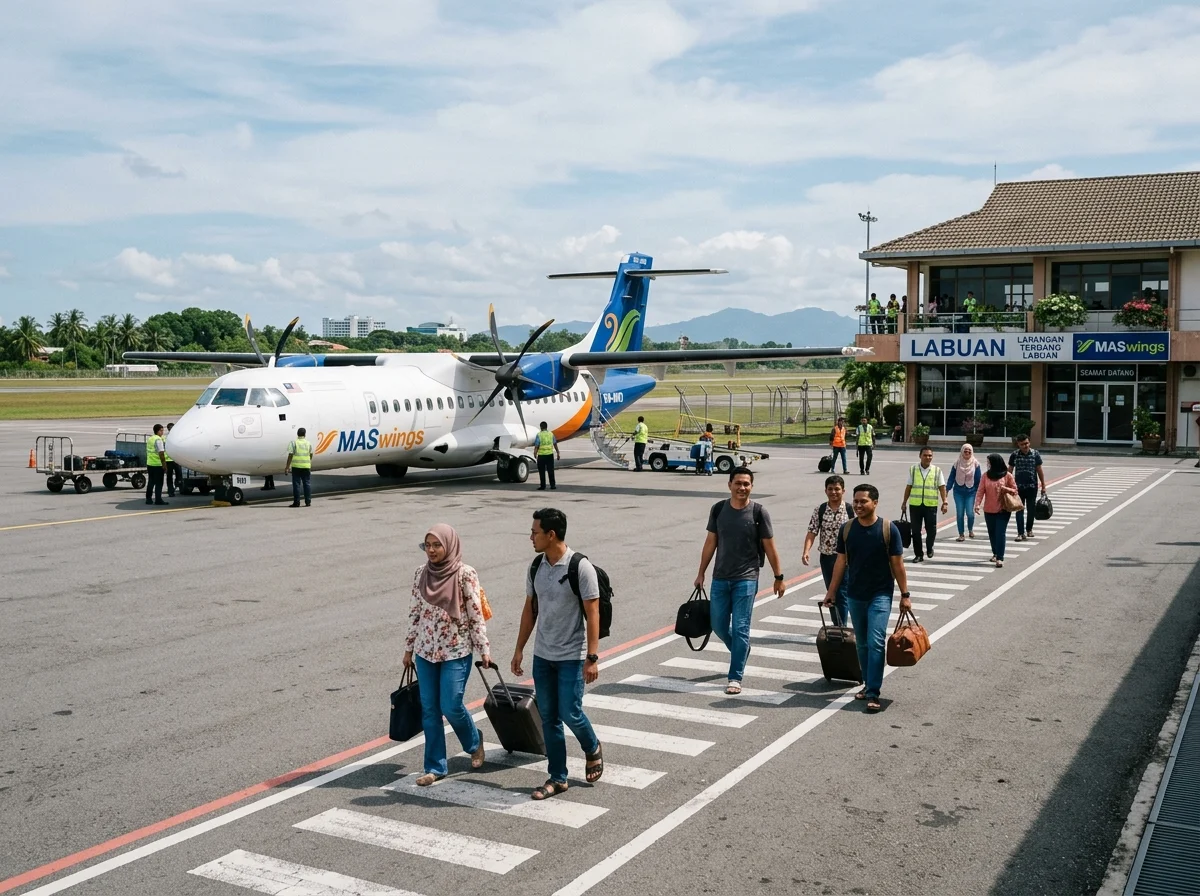 Kapal terbang di Lapangan Terbang Labuan