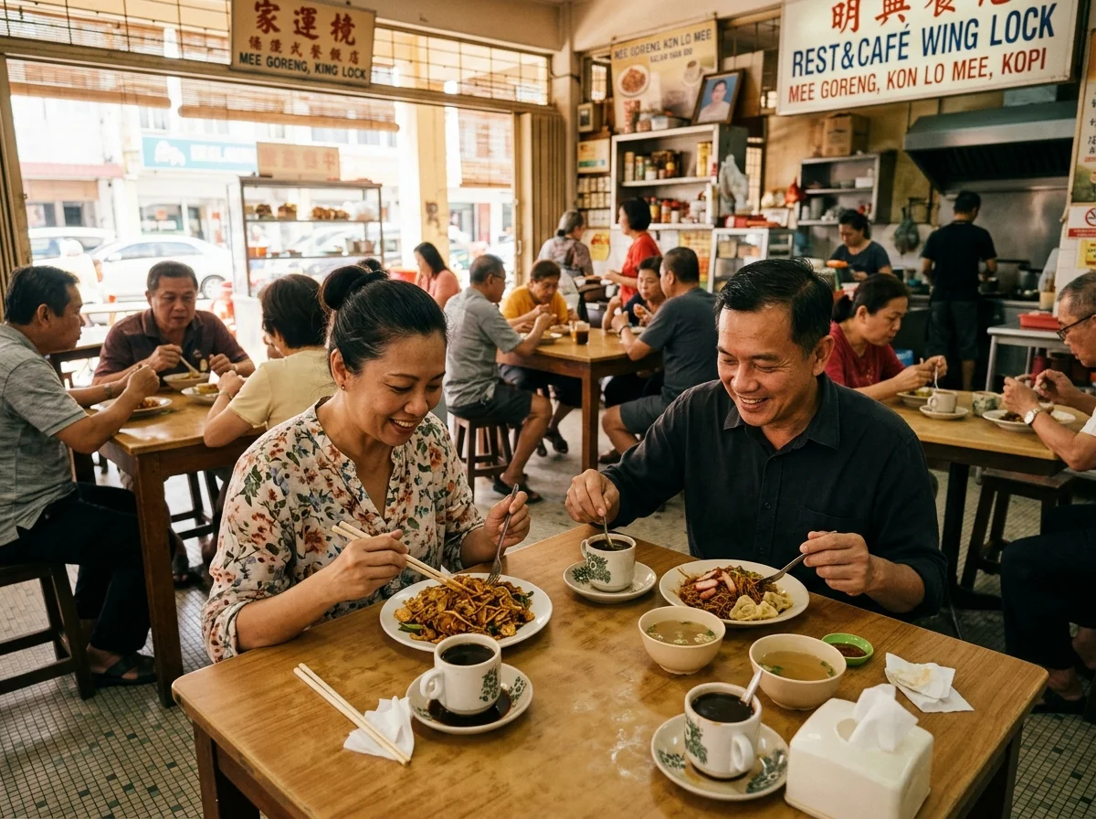 Kedai kopi tempatan di pusat bandar Labuan