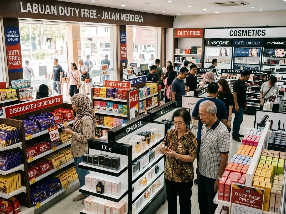 Kedai bebas cukai di Jalan Merdeka Labuan