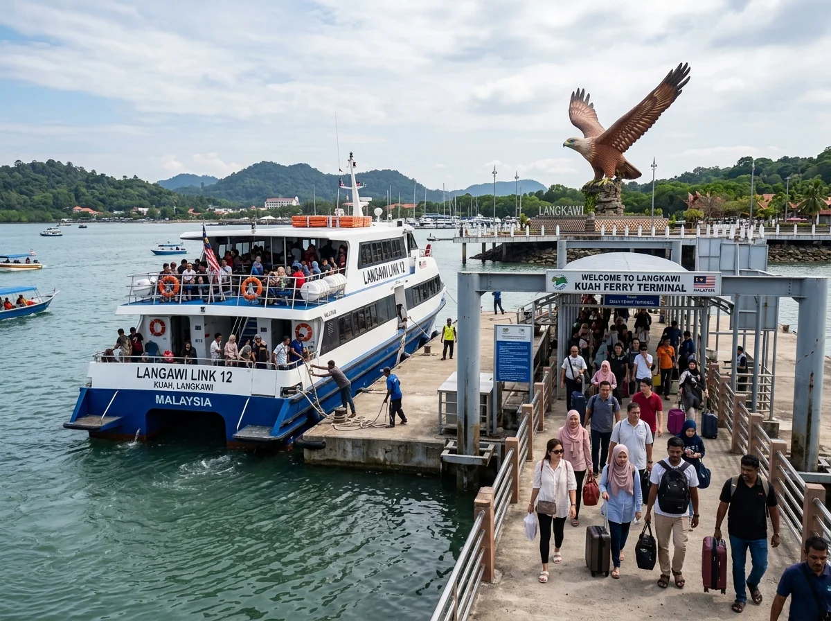 Feri penumpang tiba di Jeti Kuah Langkawi