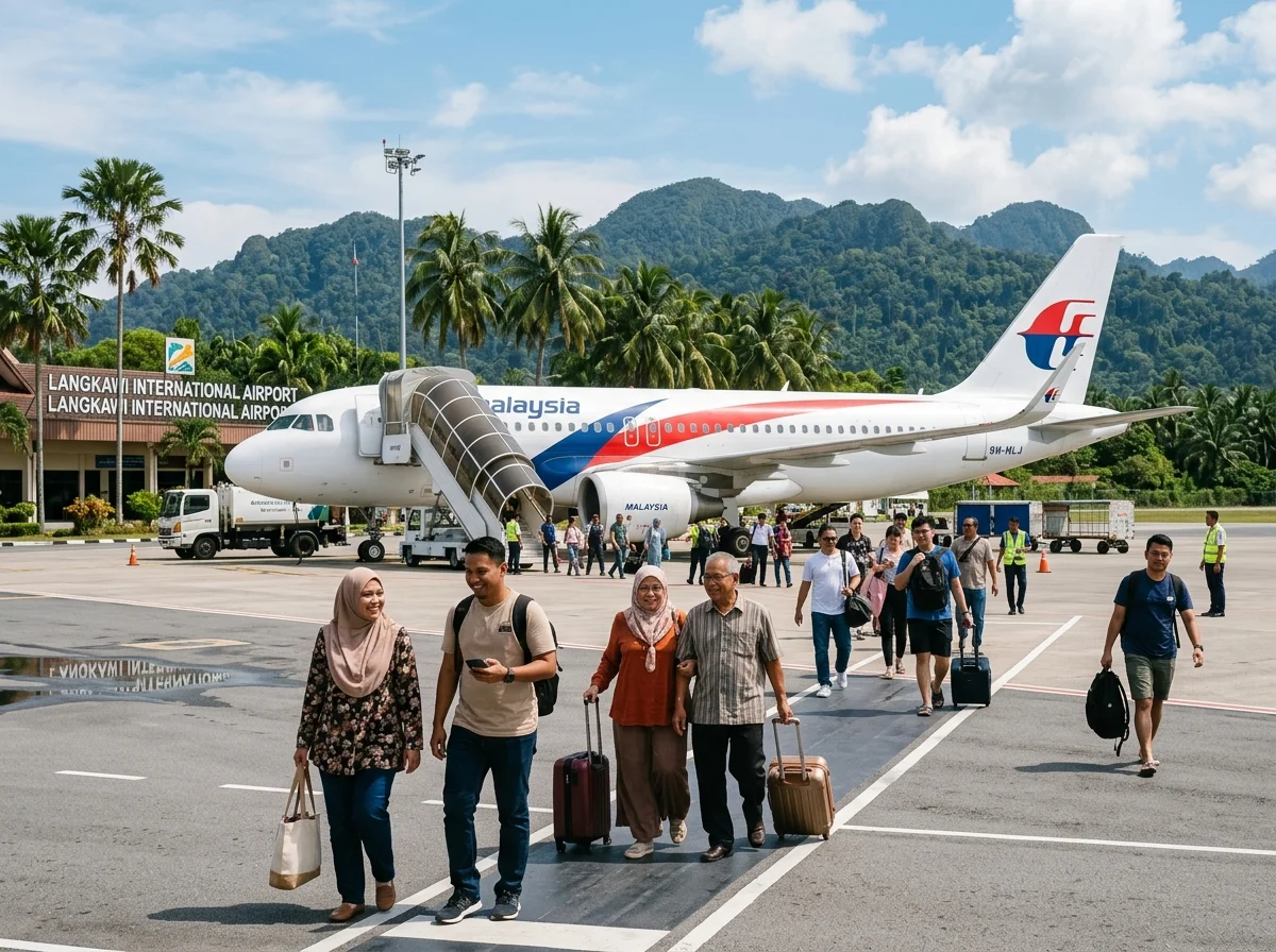 Pesawat di Lapangan Terbang Antarabangsa Langkawi