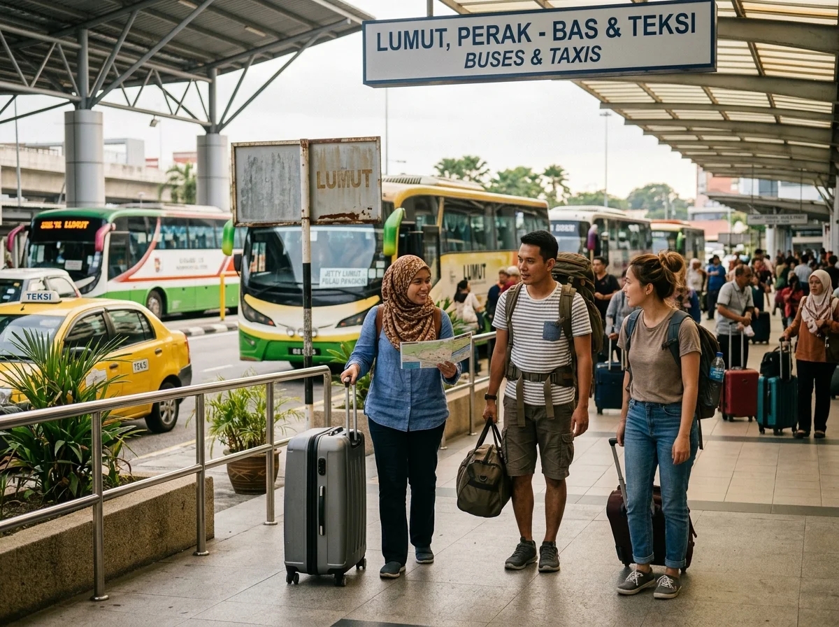 Sambung perjalanan dengan bas atau teksi ke Lumut