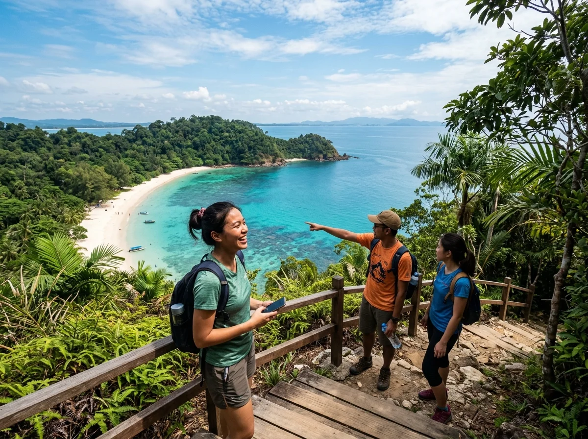 Pemandangan dari jungle trek Bukit Singa Pulau Kapas