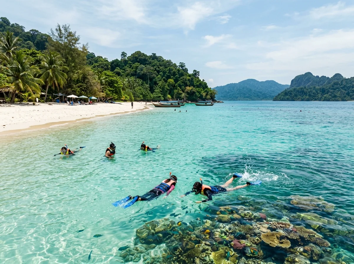 Terumbu karang dan pantai Pulau Besar Taman Laut Johor