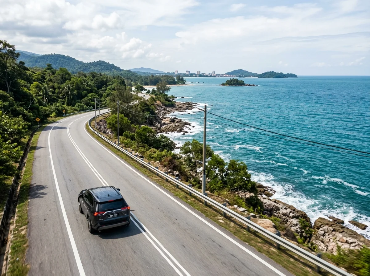 Kereta di Jalan Persekutuan 3 menuju Mersing