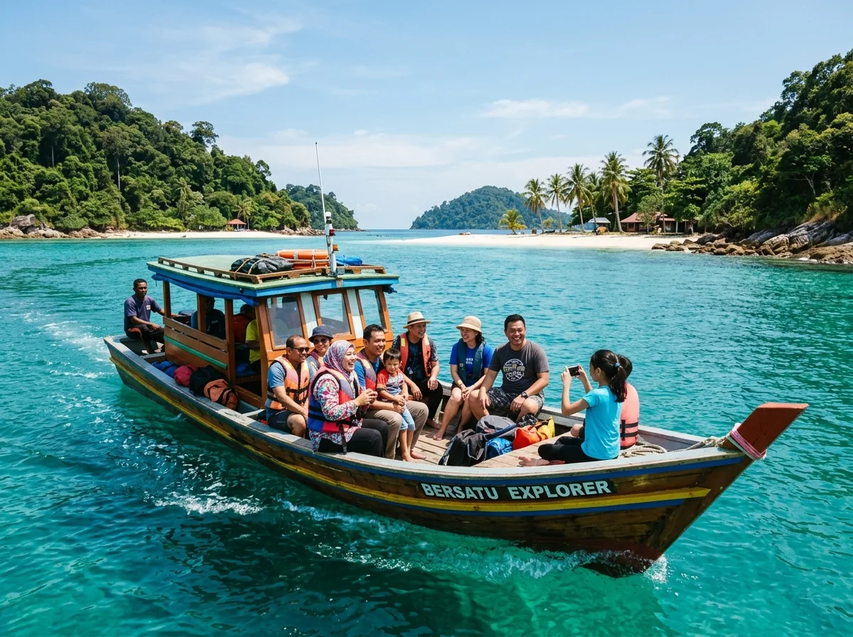 Bot island hopping antara pulau Mersing