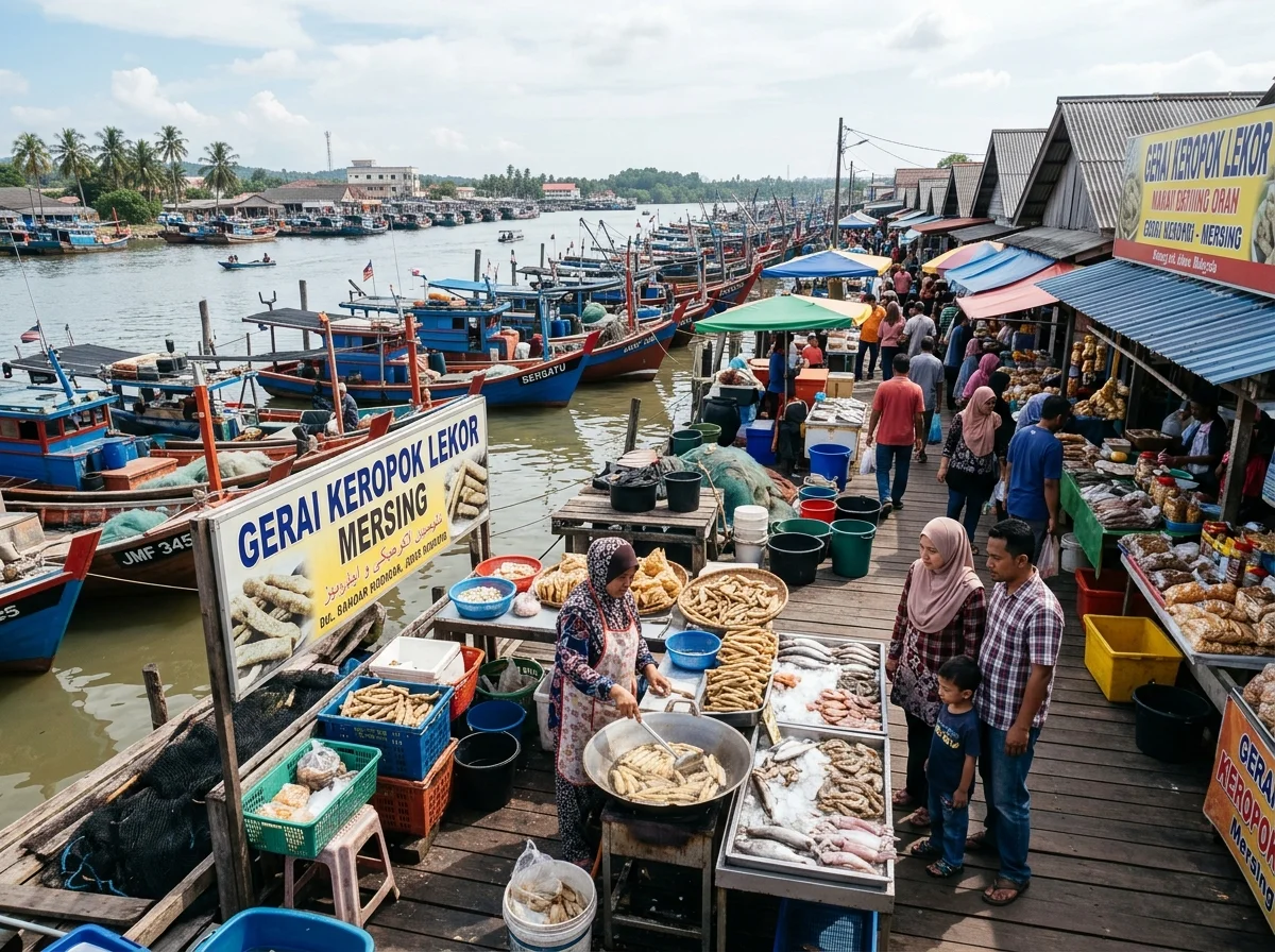 Waterfront dan kilang keropok lekor Mersing