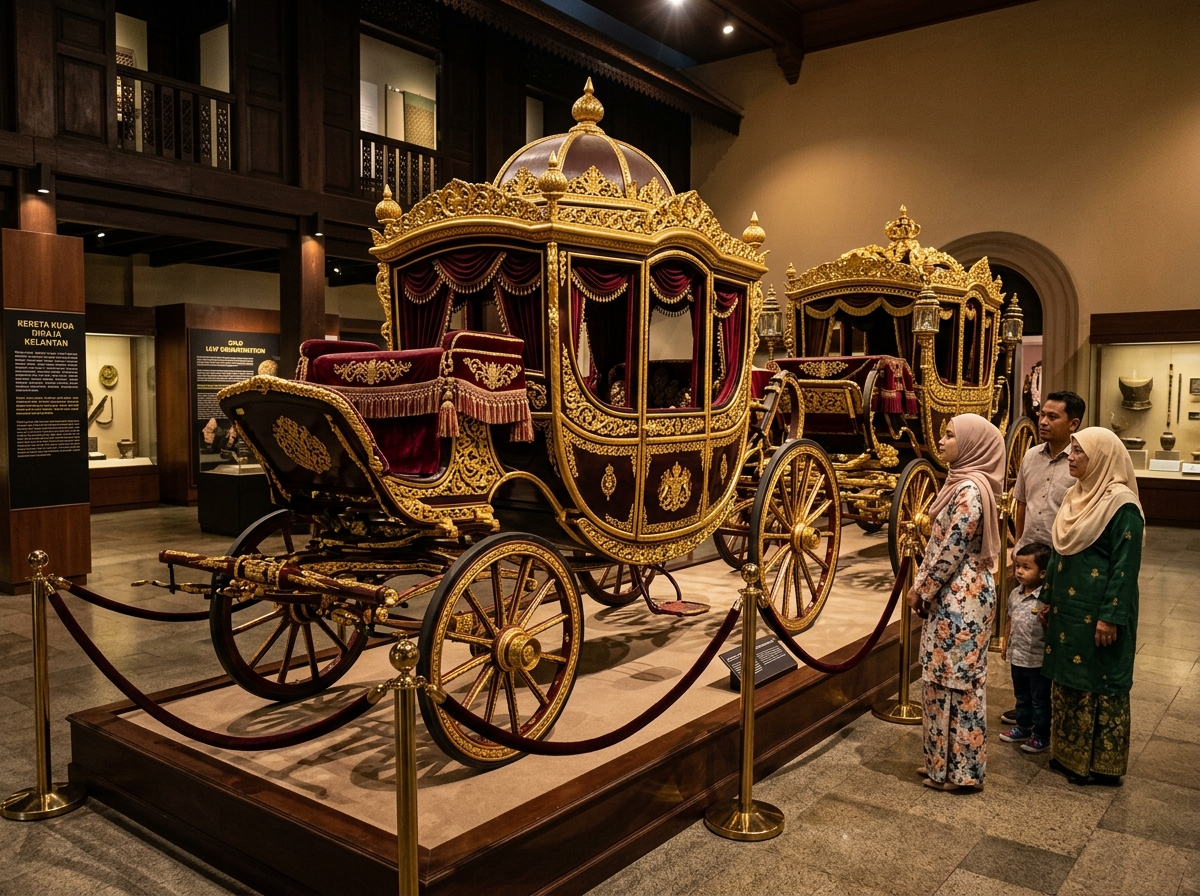 Koleksi kereta kuda tradisional dalam muzium