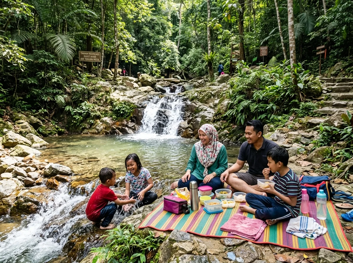 Taman Rekreasi Bukit Ayer dengan air terjun dan kawasan berkelah