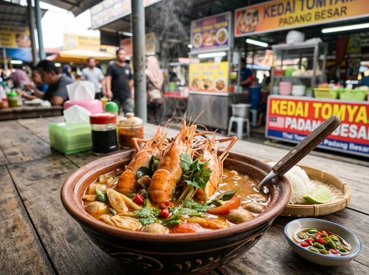 Tomyam pedas ala Thai di gerai sempadan Padang Besar