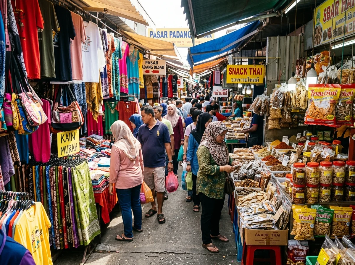 Pasar Padang Besar yang meriah di sempadan