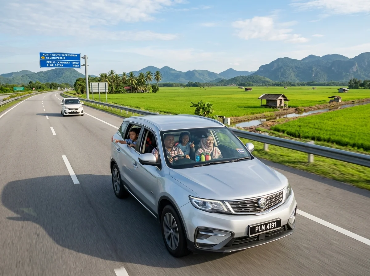 Perjalanan kereta ke Perlis melalui Lebuhraya PLUS