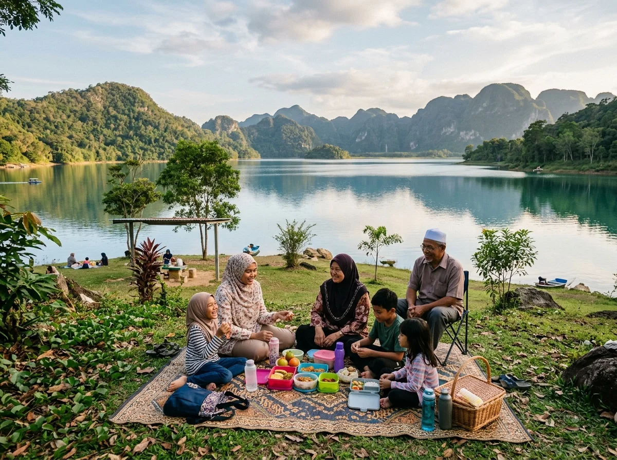 Berkelah keluarga di Tasik Timah Tasoh