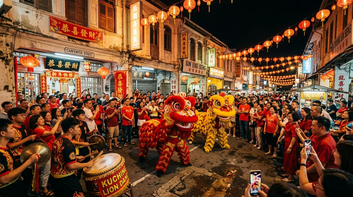 Tahun Baru Cina di Kuching Chinatown