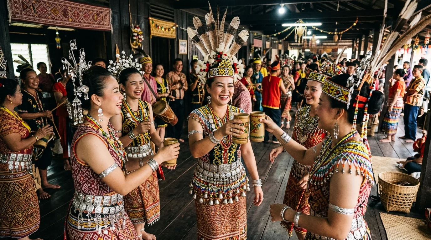Gawai Dayak perayaan Iban di Sarawak