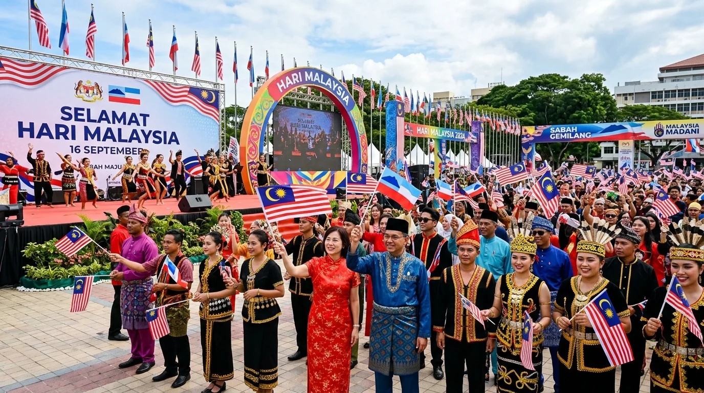 Hari Malaysia 16 September sambutan patriotik di Sabah Malaysia