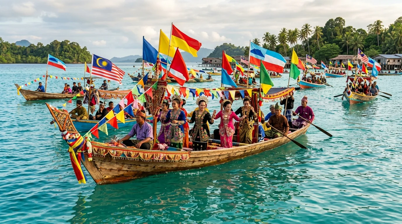 Regatta Lepa festival bot tradisional Bajau Laut di Semporna Sabah
