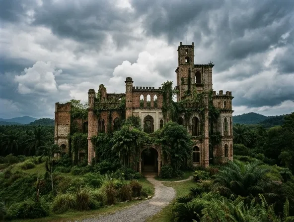 Kellie's Castle pemandangan Ipoh dari bukit