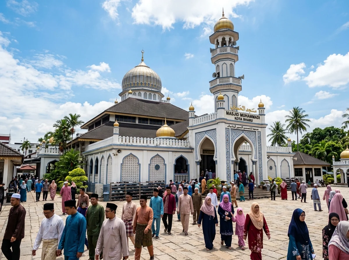 Masjid Muhammadi Kota Bharu dengan senibina yang agung